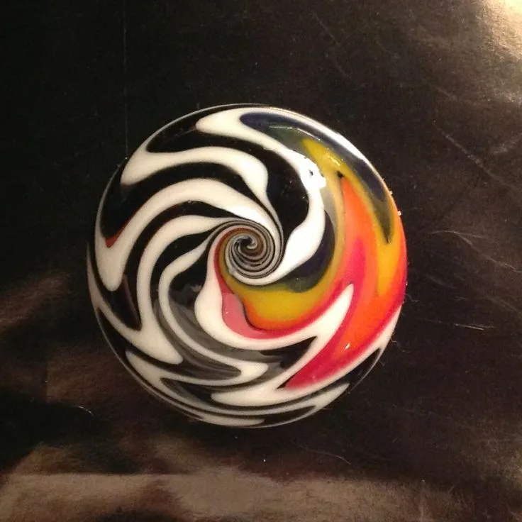 Black and White, original archive photograph of handmade glasswork by Ann Wierbinski