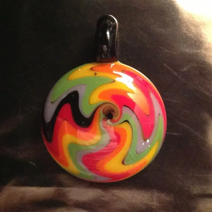 Rainbow, original archive photograph of handmade glasswork by Ann Wierbinski