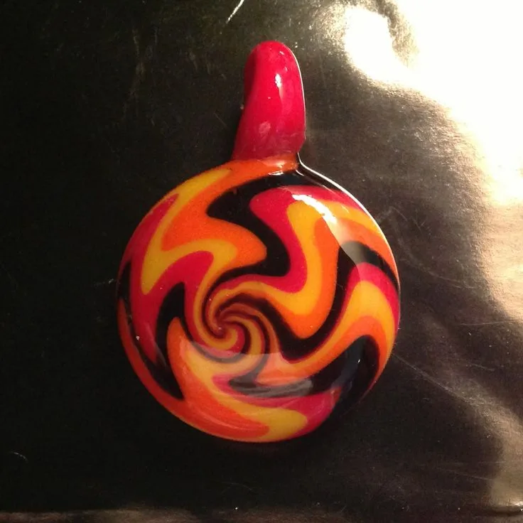 Flames, original archive photograph of handmade glasswork by Ann Wierbinski