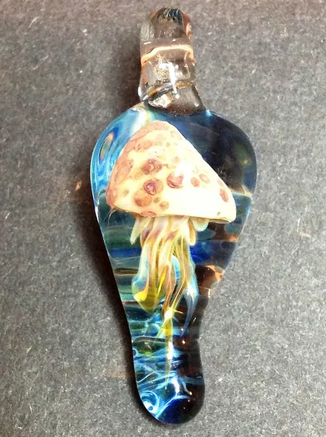 Speckled Jelly, original archive photograph of handmade glasswork by Ann Wierbinski