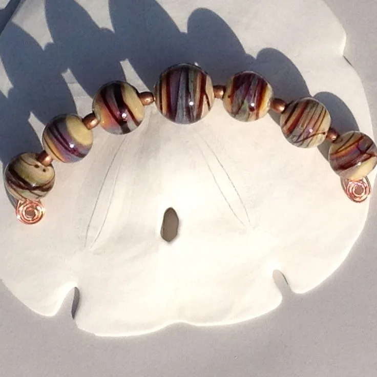Luna Rounds, original archive photograph of handmade glasswork by Ann Wierbinski