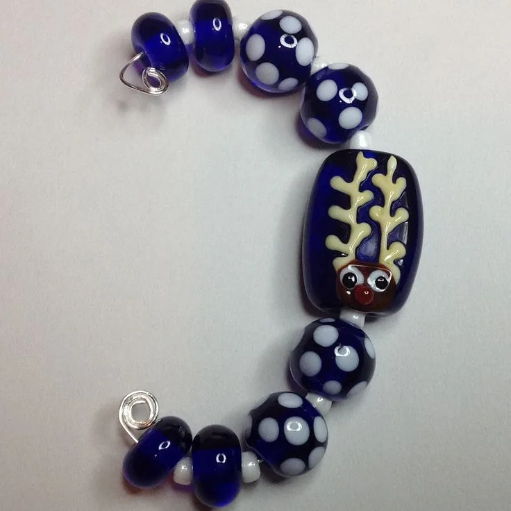 Rudolph Set, original archive photograph of handmade glasswork by Ann Wierbinski