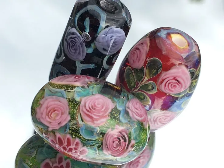 Lampwork Bead Archive No. 13, original archive photograph of handmade glasswork by Ann Wierbinski