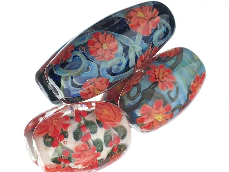 Lampwork Bead Archive No. 11, original archive photograph of handmade glasswork by Ann Wierbinski