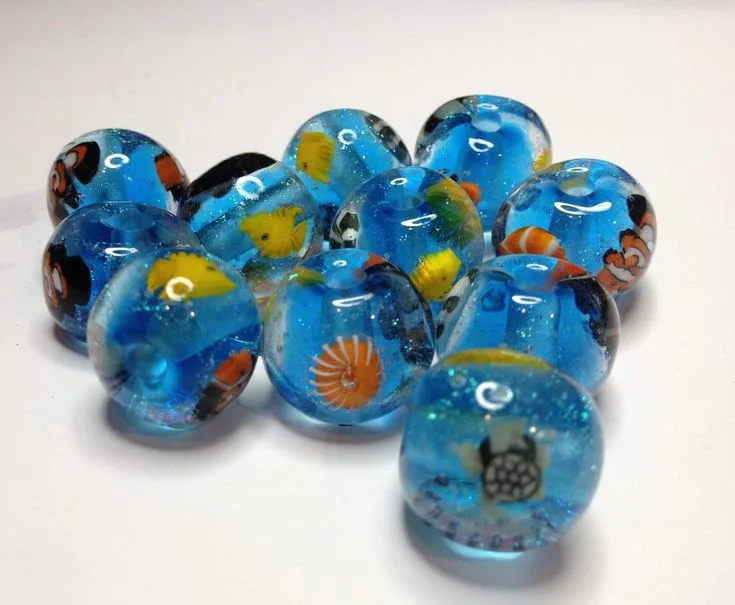 Lampwork Bead Archive No. 10, original archive photograph of handmade glasswork by Ann Wierbinski
