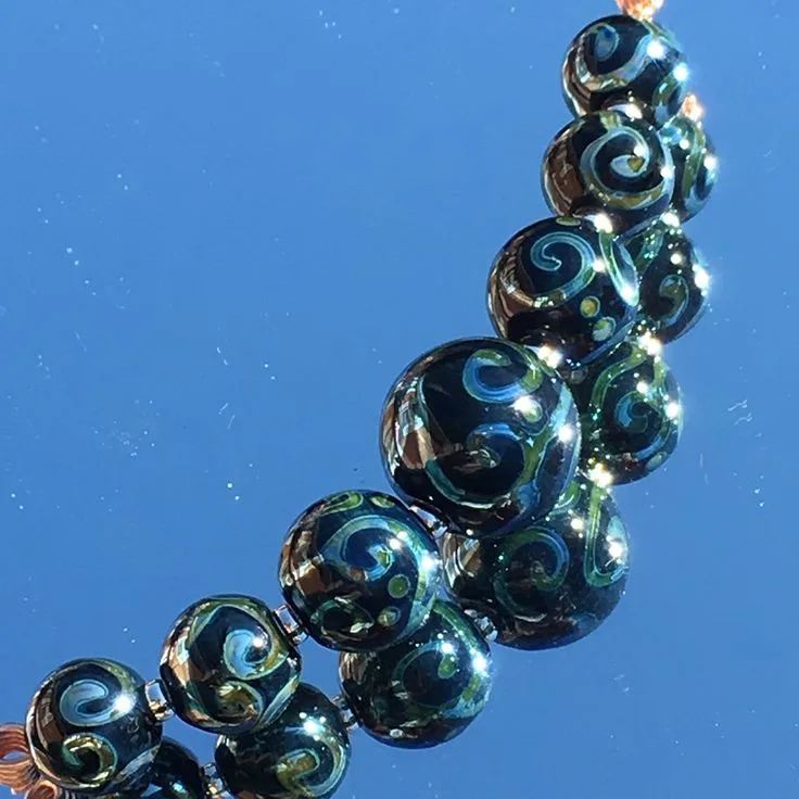 Lampwork Bead Archive No. 05, original archive photograph of handmade glasswork by Ann Wierbinski
