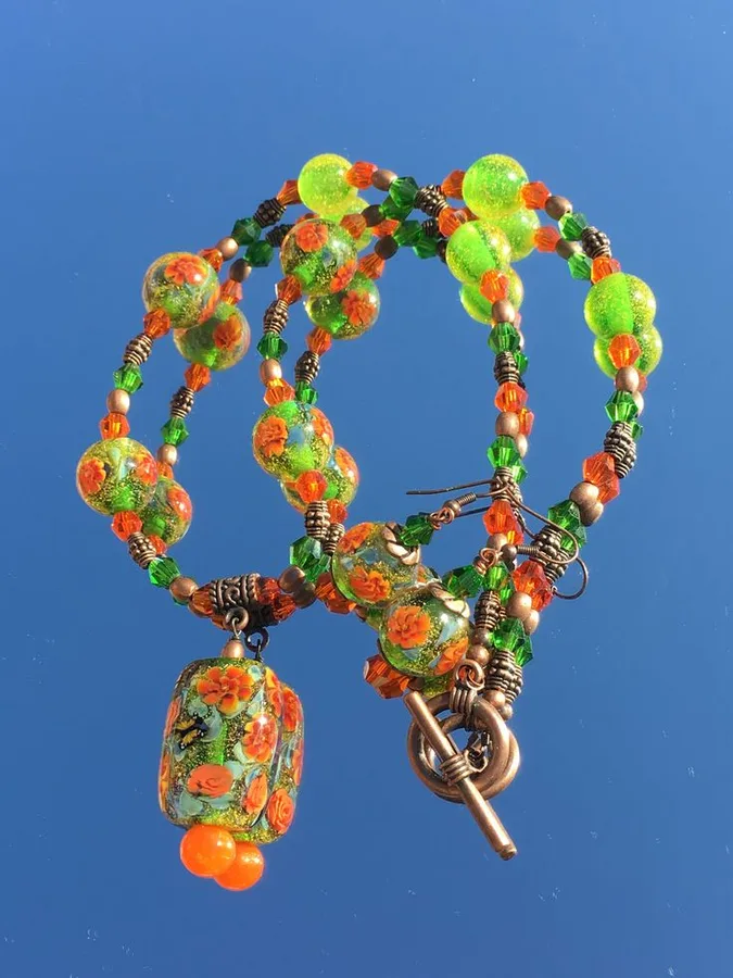 Lampwork Jewelry Archive No. 05, original archive photograph of handmade glasswork by Ann Wierbinski