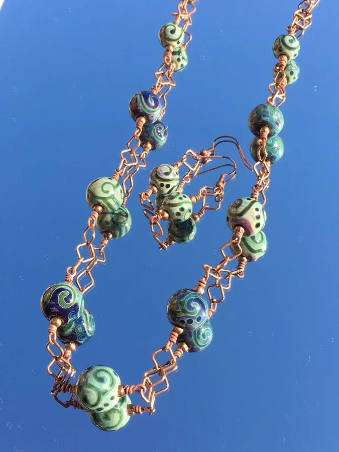 Lampwork Jewelry Archive No. 03, original archive photograph of handmade glasswork by Ann Wierbinski