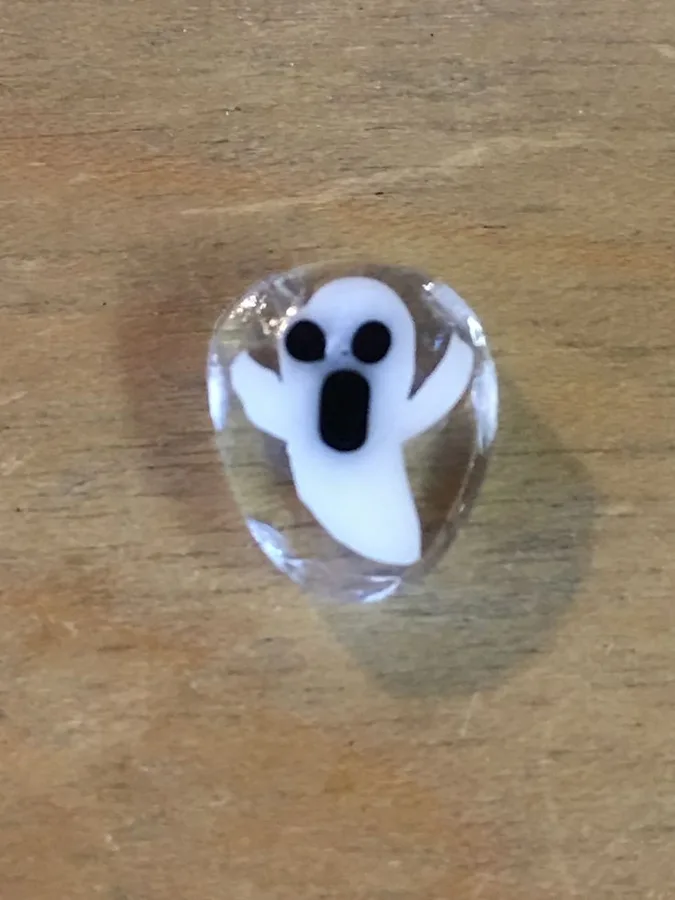 Little Ghost, original archive photograph of handmade glasswork by Ann Wierbinski