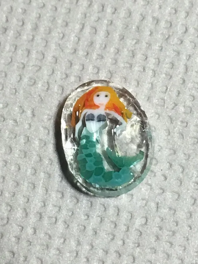 Little Mermaid, original archive photograph of handmade glasswork by Ann Wierbinski
