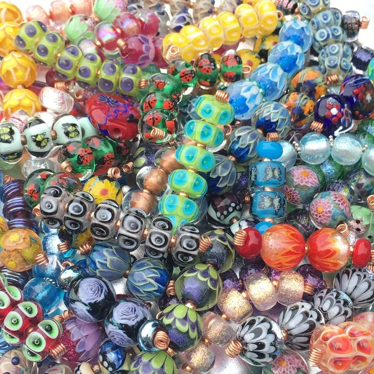 Lampwork Bead Archive No. 01, original archive photograph of handmade glasswork by Ann Wierbinski