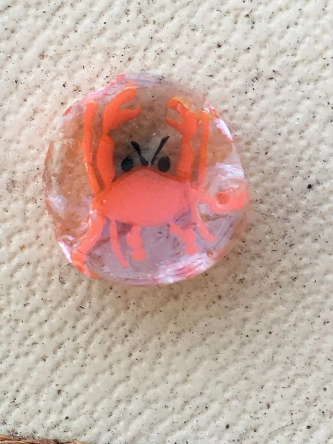 Coral Crab, original archive photograph of handmade glasswork by Ann Wierbinski